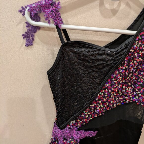 Purple sequence Dance/performance costume - Picture 4 of 12